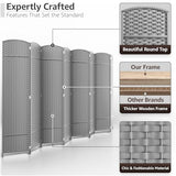 Sorbus 8 Panel Room Divider 6 ft. Tall - Privacy Screen, Extra Wide Double Hinged Panels