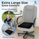 SelectSoma Super Large Gel Seat Cushion for Long Sitting - 18.5" x 17.5" - Breathable Cooling Design - Pressure Relief for Sciatica