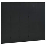 Zexlorith 5-Panel Room Divider 2 pcs Steel Privacy Screen Black 78.7x70.9