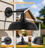 Evkcevla 21" Large Outdoor Barn Light, Black Gooseneck Exterior Wall Light, Farmhouse Outdoor Wall Light Fixture for Garage, Porch, Patio and Barn