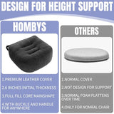HOMBYS Extra Thick Chair Cushions for Office,6 in Breathable Adult Booster Seat for Car, Black