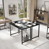 47 Inch Computer Office Desk for Small Spaces, Writing Gaming Work Desk Modern Study Table, Black