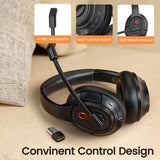 EKSA Wireless Headset with Mic for Work, Bluetooth 5.0 Headset with AI-Powered Noise Cancelling Microphone