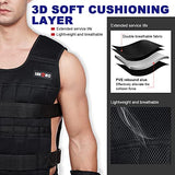 Weighted Vest Set 22LB for Men & Women, Adjustable Workout Weight Vest with Steel Plates, Weighted Training Vest with Wrist Weights, Rucking & Cardio