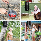 SPACEREST Solar Shower Bag, 3 Gal/11L Solar Heating Camping Shower Bag, On-Off Switchable Shower Head, Portable Shower with Thick Tarpaulin for Camping, Surfing, Outdoor Traveling, No Tear & Leak