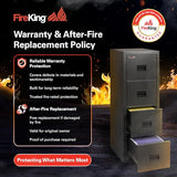 FireKing Fireproof Vertical File Cabinet (4 Letter Sized Drawers