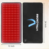 VITALCROSS Large Red Light Therapy Pad for Body 24"x12", 660nm & 850nm Near Infrared Light Therapy Belt 35w with 10-90min Timer Setting for Back, Waist, Shoulder & Joints Alleviate Discomfort