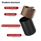 LEASYLIFE 15L/4GAL Small Bathroom Trash Can with Swing Lid,Walnut