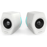 G2000 32W PC Computer Speakers for Gaming Desktop PC Laptop Mac Computer Woofer Speakers Bluetooth USB 3.5mm AUX Inputs RGB Lights Multimedia Speakers White