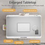 Extra Large 23 Inch Foldable Laptop Bed Desk with Storage Drawer & Bookstand