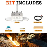 ATkrou 1 Burner Propane Blacksmith Forge Kit, 2600°F Metal Forge