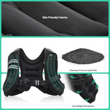 RKV86 Rucking Vest for Men and Women with Detachable Zipper Pockets Weighted Vest for Walking, Strength, Training, Running (12lbs)