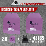 WOLF TACTICAL Curved Weight Vest Plates – 5.75/8.75/14.5LB Pairs – Contoured Ergonomic Fit – WODs, Strength Training, Running, Heavy Workouts