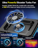 PRO Gaming Laptop Cooling Pad, RGB Laptop Cooler Stand with Powerful Turbofan (3500 RPM), Height Adjustable Laptop Fan Cooling Pad