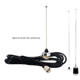 UAYESOK NMO Trunk Fix Bracket lip Antenna Mount 3/8" to 3/4" Hole Mount with 13ft/4M PL259 Connector RG-58 Coax Cable for Yaesu Vertex Kenwood Mobile Radio NMO Radio Antenna