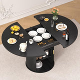 DHH 47"-63" Extendable Round Dining Table for 4–8 with Storage