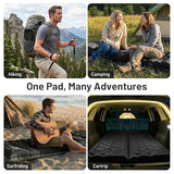 KASBAH Camping Sleeping Pad,Extra Wide 6 inch Thick Inflatable Sleeping Pads with Built-in Foot Pump and Pillow,Ultralight Camping Mat Gear for Outdoor Hiking,Camping