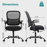Sweetcrispy Home Office Managerial Executive Chair, Ergonomic Mesh Adjustable Swivel Mid-Back Chair