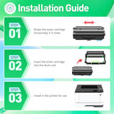Toner Cartridge Black High Yield with Chip 15,000 Page-Yield Replacement for Lexmark