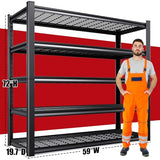 Set of 3 Garage Shelving-2500 lbs 5 Tier Storage Shelves