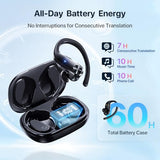 AI Translation Earbuds Real-Time: 166 Languages Audifonos Traductores Inglés Español, 60 Hours Battery - Seamless Translator Headphones, Black