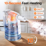 ScrubWiz 10-in-1 Steam Cleaner, Steam Mop & Detachable Handheld Steam Cleaner, 320ml Water Tank, 10s Fast Heating, Portable Steamer for Kitchen, Floor, Tiles, Window, BBQ Grill, Car, Bright White