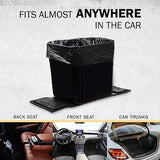 HAUSSIMPLE Car Trash Can – Leakproof 1.4 Gallon Compact Garbage Bin with Stability Flap & Anti-Slip Base (Black, Large)