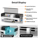 MZK 14'' A3 Plus F1080 DTF Printer+Oven,2X Speed vs L1800.One-Click Printhead Moisturizing,Auto-Maintenance Cleaning+White Ink System,Smart Panel,Ink Anti-Cloged Desig,2-Year Ink Included