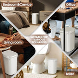 CEROELDA 3 Pack Bathroom Trash Can with Lid, 10L/2.6 Gal Small Garbage Can with Press Top Lid (Muti 1)