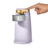 Electric Can Opener, Auto-Turn, Knife Sharpener, Bottle Opener, Easy-Clean, Corded, One-Touch, Stainless Steel Blade (Lavender)