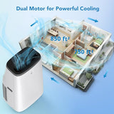 15000 BTU Portable Air Conditioner, 3-in-1 Indoor AC Unit with Cooling, Dehumidifier, Fan, 24-Hour Timer, Remote Control & Full Window Installation Kit – Cools Rooms Up to 850 Sq. Ft, 115V