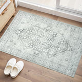 chunsemeiju 2x3 Rug,Boho Vintage Oriental Washable Rugs,Collapsible Area Rug for Bedroom, Entryway, Kitchen, Bathroom