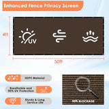 Privacy Screen Fence, Outdoor Fencing Panels, Garden Windscreen Mesh Shade Sail Net Barrier