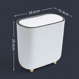 YUANQING Gap Trash Can Household Bomb Cover Narrow Bin Bathroom Kitchen with Lid Garbage Living Room Paper Basket
