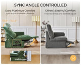 Cloud Reclining Couch with Headrest, Storage Ottoman, Drawer Charging Cup Holder, Deep L-Shaped 6 Seater with Dual Electric Recliner
