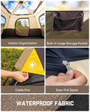 FanttikOutdoor Beta C6 Apex SUV Tent 6 Person Instant Cabin Car Tent Setup in 60 Seconds with Rainfly & Windproof Portable with Carry Bag for Family Camping, Upgraded Ventilation, Khaki