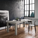 Mobili Fiver, Iacopo Extendable Dining Table, 55.1(86.6) x35.4 in, Concrete Effect