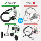 Laptop Lock, Tablet Lock Security Cable, 2 Keys Sturdy Steel iPad Locking Kit w/Adhesive Anchors