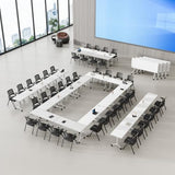 Folding Conference Table with Silent Wheels for Office