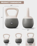 PAETA Soft Kettlebell for Home Gym – Anti-Slip Grip & Wide Handle Design, Soft-Sided Cushioned Base Kettlebell, Soft Kettlebell set, 20lbs White