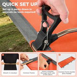 KingCamp Ultralight Camping Cot, Portable Folding Tent Camping Cot, 265 Lbs Heavy Duty Sleeping Cot with Pillow for Adults Outdoor Backpacking Travel Hiking, Orange