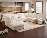 Oversized Corduroy Couch Modular Sectional Sofa, Washable Cloud Couch Sectional with 4 Ottoman, 8 Seater Sectional Couches for Living Room