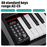AODSK 88 Keys Digital Piano, Electric Piano Full-size Semi Weighted Keyboard For Beginners, 128 Tones & Rhythms, MIDI/USB Connectivity, Headphone Jack