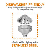 Cast Iron Juicer, Easy to Clean Heavy-Duty Manual Citrus Juicer, Manual Citrus Hand Press with a Stainless Steel Cup, Pomegranate, Orange Lemon Squeezer for Home Kitchens & Restaurants