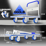 Push Cart Dolly by Wellmax, Moving Platform Hand Truck, Foldable for Easy Storage