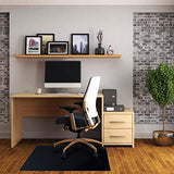 Black Vinyl Rectangular Chair Mat for Hard Floor - 48" x 60