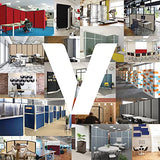 Versare Polycarbonate Room Divider 360 Portable Wall Partition | Freestanding Office Dividers | Locking Wheels | Privacy Screen Panels