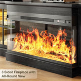 OneBlis 98" Wall Unit TV Stand with 36" Electric Fireplace