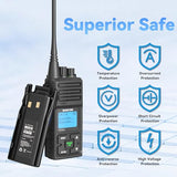 SAMCOM Programmable UHF Two Way Radios Long Range for Adults School,9 Packs
