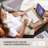 Laptop Lap Desk - Portable Lap Desk with Pillow Cushion, Fits up to 15.6 inch Laptop